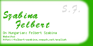 szabina felbert business card